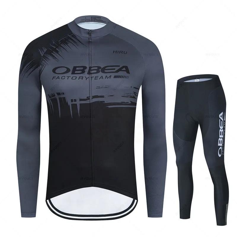 Hiru Pro Team Autumn Bib Pants Ropa Ciclismo Clothing Bike Uniform Men Bicycle Clothes Mailllot 2026  Long Sleeved Breathable Cycling Suit Set