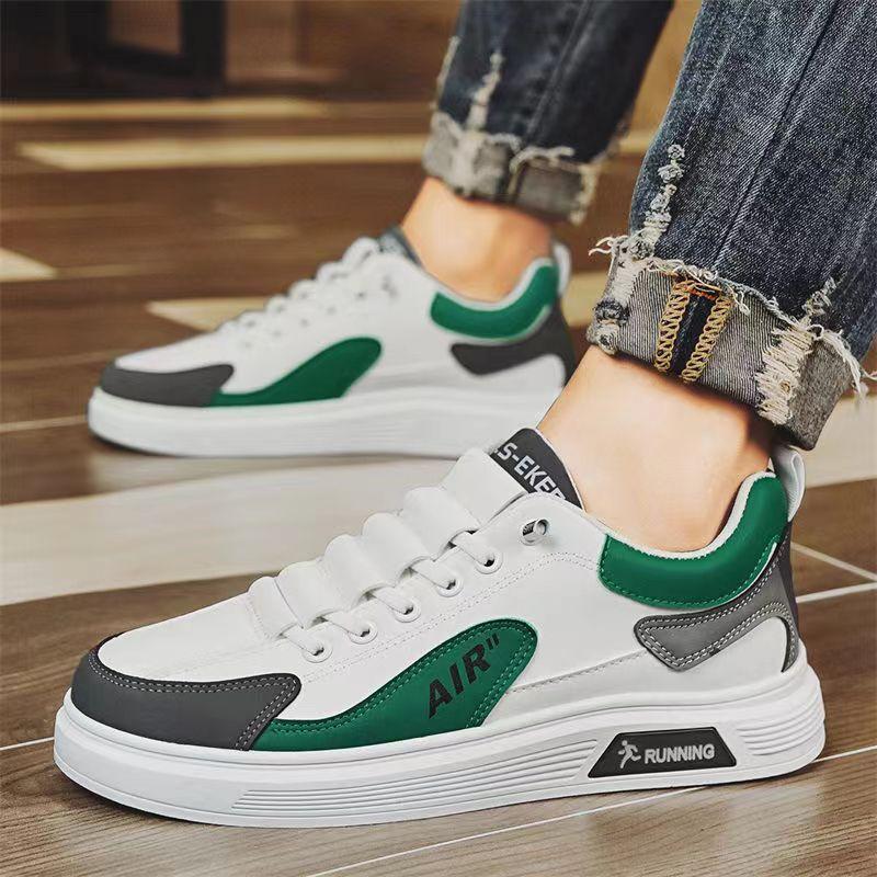 2025 Spring New Men's Shoes Leather Surface Low-top Fashion Trend Sports Style One-pedal Men's Casual Shoes Trendy Shoes