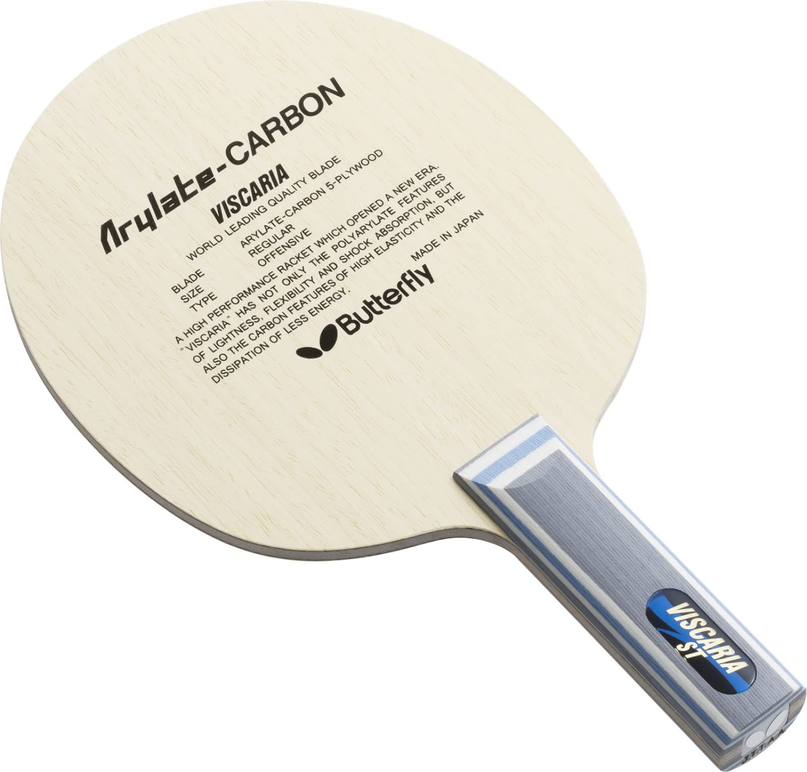 Butterfly Viscaria Shakehand Offensive Table Tennis Racket Special Material Straight 30044