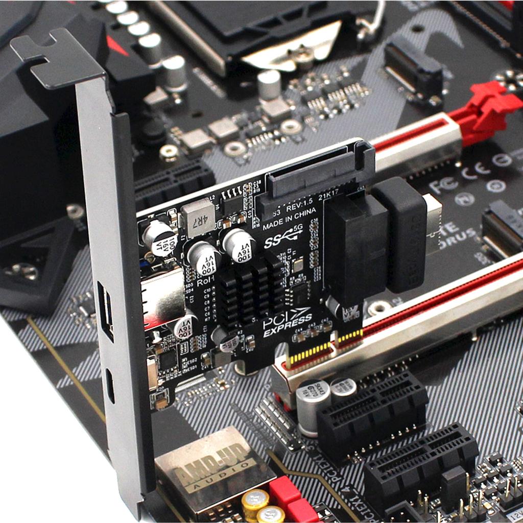 Desktop PC PCIE to USB3.0 a Port Type-C Front Type-E 19P/20P Full Interface Expansion Card