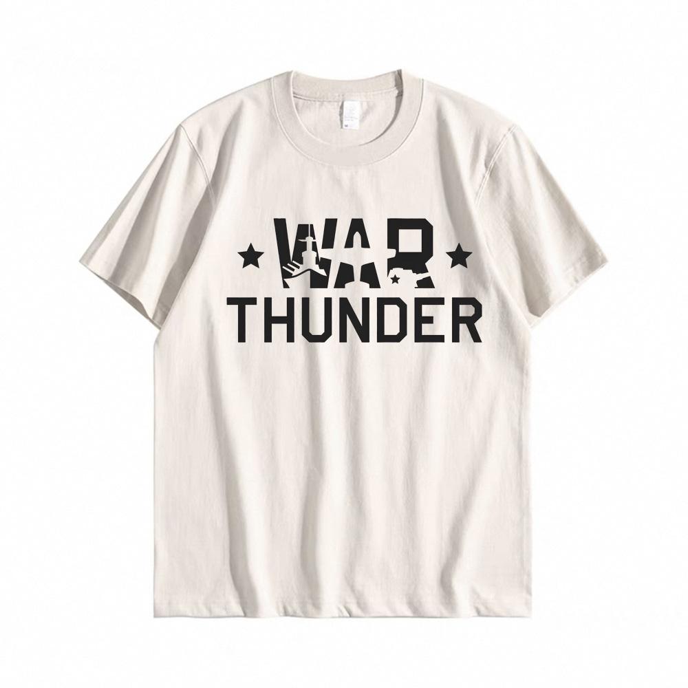 War Thunder 2025new style T-shirt Summer 100%Cotton short sleeve Graphic Printing Round Neck T-shirt Comfortable camiseta hombre