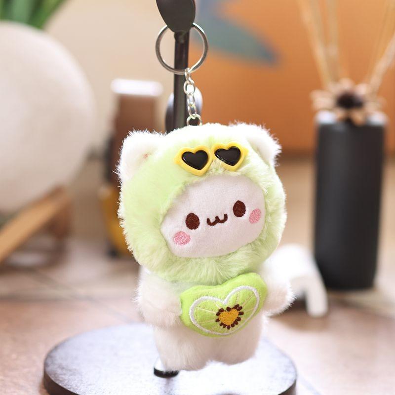 Love Bear Embrace Plush Animal Keychain Pendant Bag Decor For Kids And Teen Gift