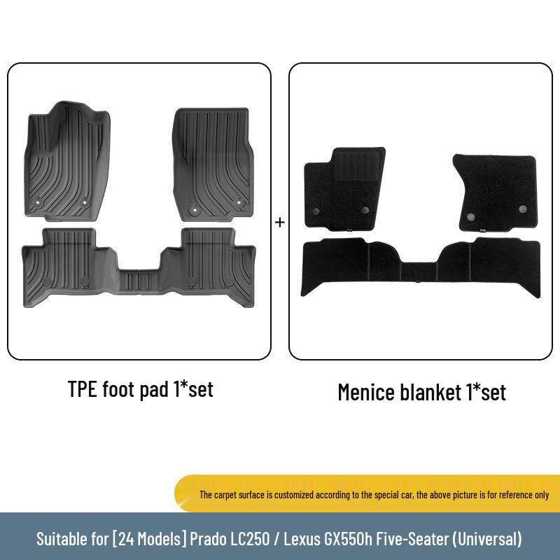 Eco-Friendly TPE Floor Mats & Trunk Mat for 2024 Lexus GX550H/Prado