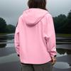 Women's Loose And Comfortable Solid Color Long Sleeved Zipper Hooded Sweatshirt