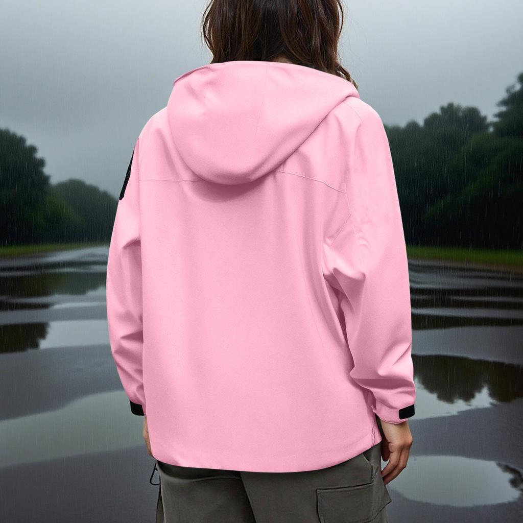 Women's Loose And Comfortable Solid Color Long Sleeved Zipper Hooded Sweatshirt