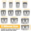 Stainless Steel Round Cookie Cutter 12 Sizes Curved Edge Donut Cutter Ring Mousse Cake Decoration Baking Mold Kitchen Utensils