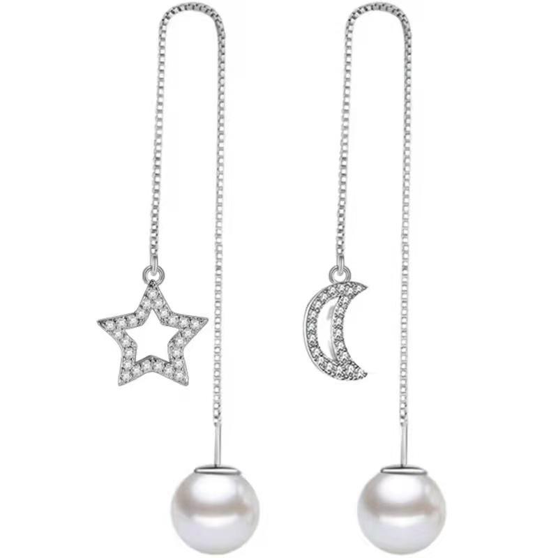 

Серьги-кисточки с жемчугом Star Moon 2023 года: Модный корейский стиль для женщин