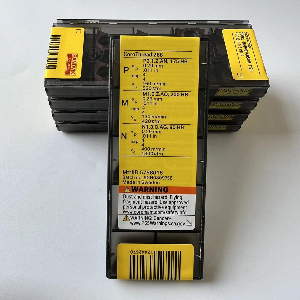 Original Sandvik / 266RL-16MM01A050M 1125 /CNC lathe carbide blade tool 10 Pcs
