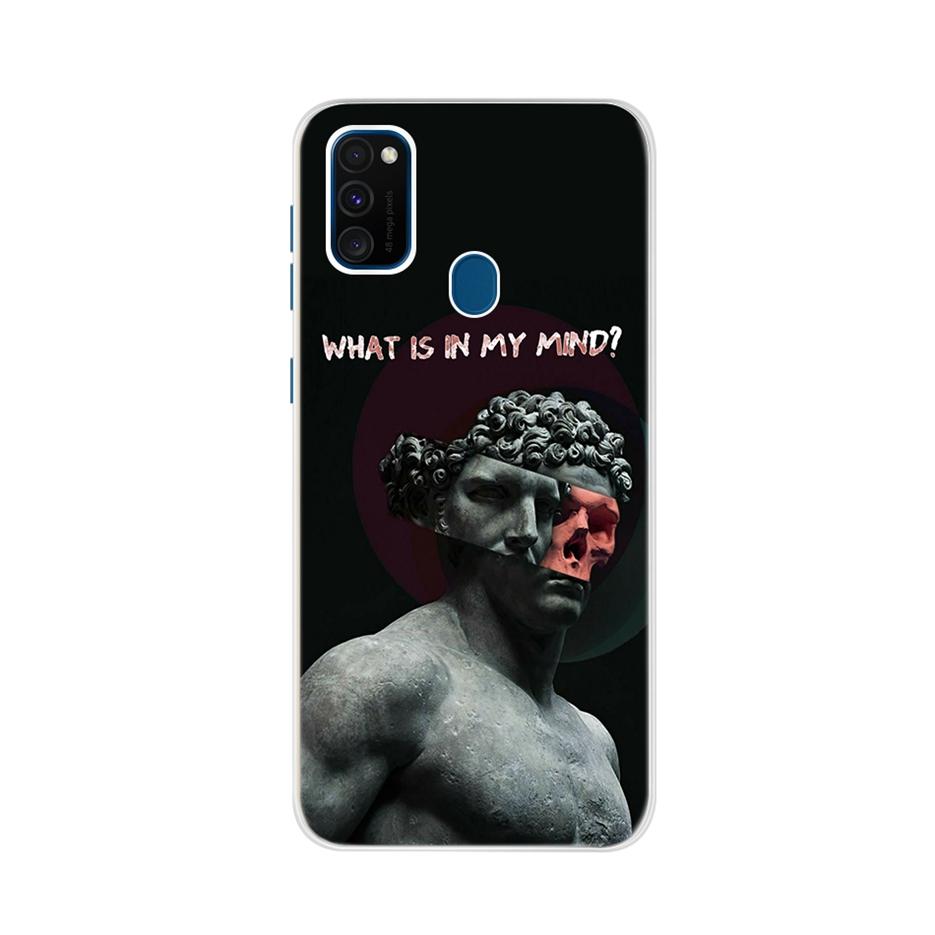For Samsung Galaxy M21 Case Samsung M30s Soft Slim Cute Painted Phone Back Cover For Samsung M21 M 21 M215F Cases Bumper Fundas