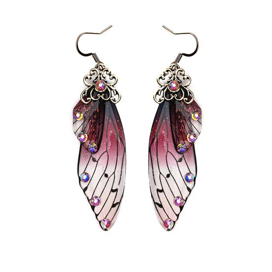 

Colorful Butterflies Wing Shape Drop Earrings Women Simulation Rhinestone Dangle Hook Earrings Jewelry Accessory 1
