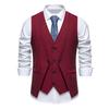 England Style Men's Suit Vests Fake Two Pieces Business Casual Waistcoats Vintage Mens Formal Dress Vest
