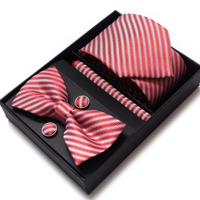 Men'S Tie Bow Tie Set Gift Box 6-Piece Set Tie Business Dress Tie Guangzhou