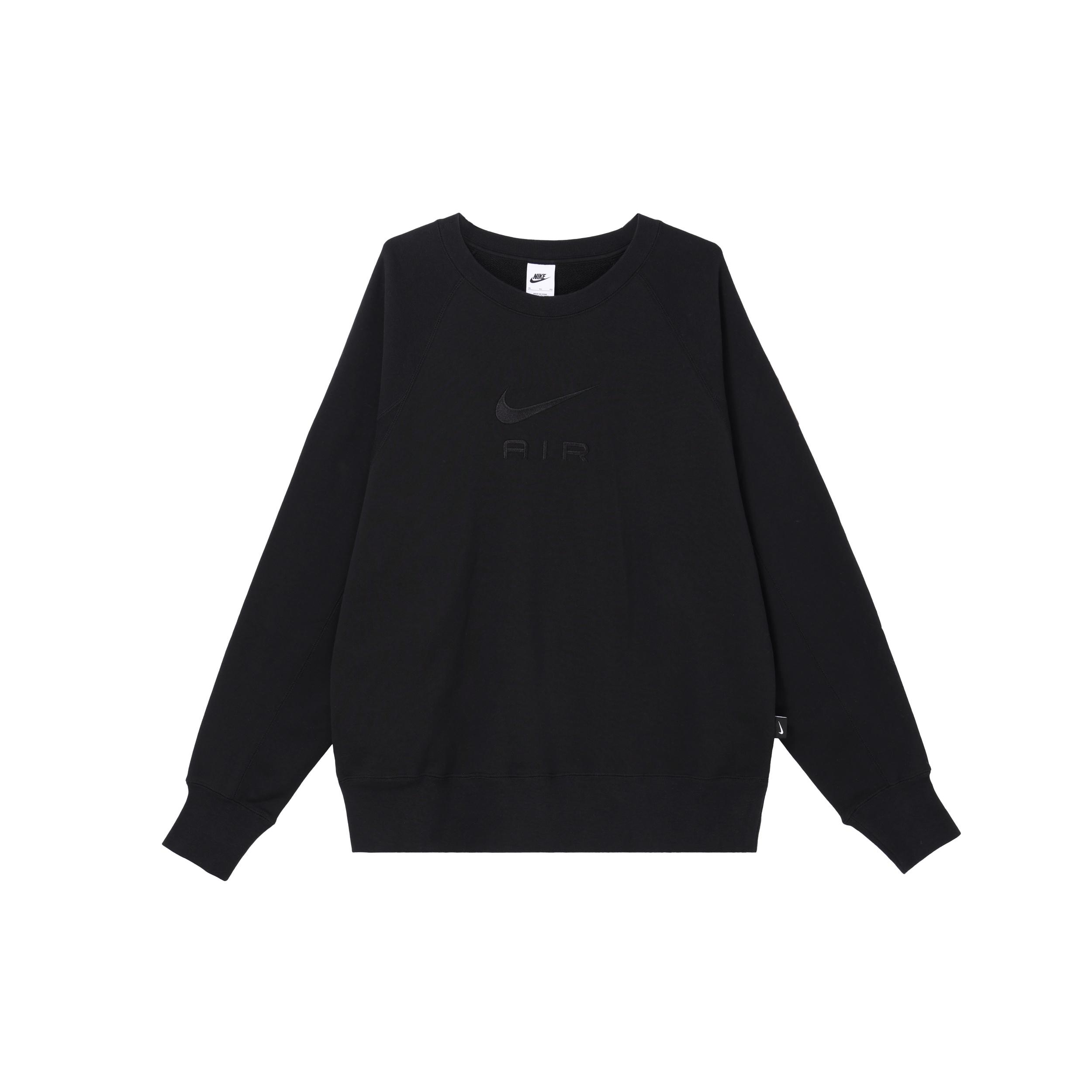 Nike Sportswear Air French Terry Crew Sweatshirt Black Men s DV9830-010 XS