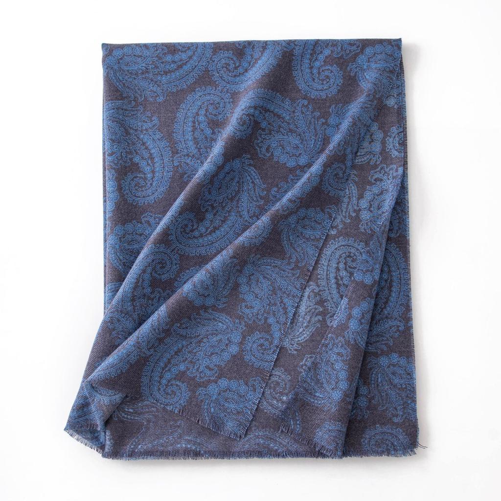 Winter New Style Scarf Faux Cashmere Shawl European and American Short Tassel Scarf Retro Cashew Flower Ethnic Style Scarf