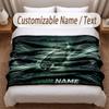 Philadelphia Eagles Printed Flannel Blanket Custom Name Text Soft Warm Throw For Bedroom Holiday Gift