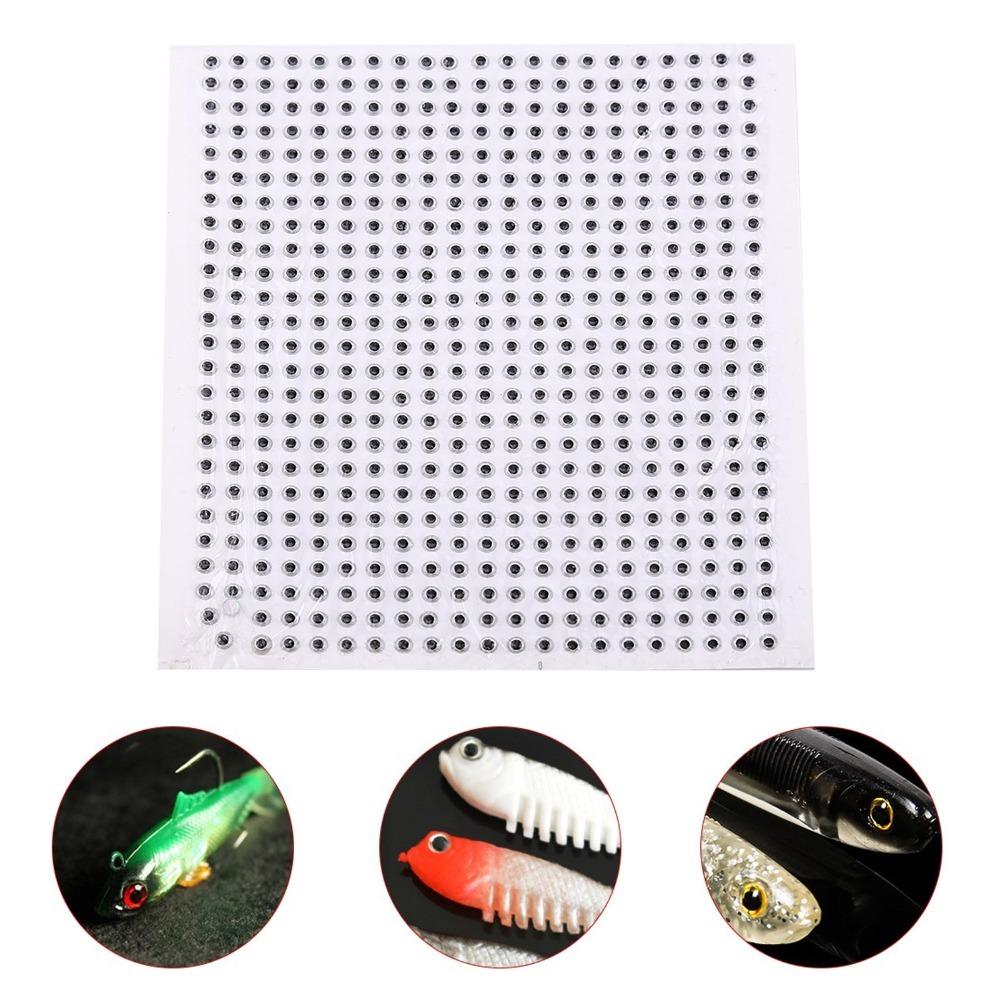 500PCS 3/4/5 mm Fishing Lure Eye Waterproof Fake Fishing Eyes Artificial Fish Eyes  Lure Making