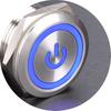 1 Pc Push Button Switch Metal Waterproof Latching Momentary LED Light Car Engine Power Switch Blue Red HMM
