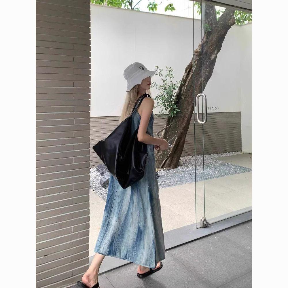 French Tie-Dye Casual Summer Camisole Dress
