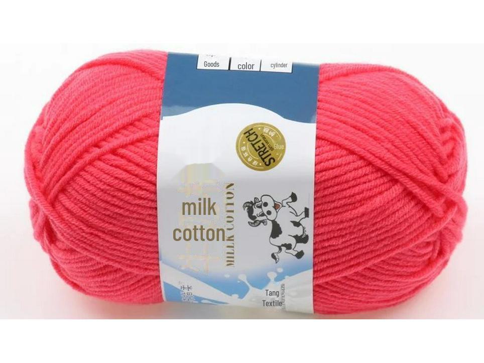 5-Strand Milk Cotton Baby Wool Hat & Scarf Hand-Woven Medium-Thick Yarn Set