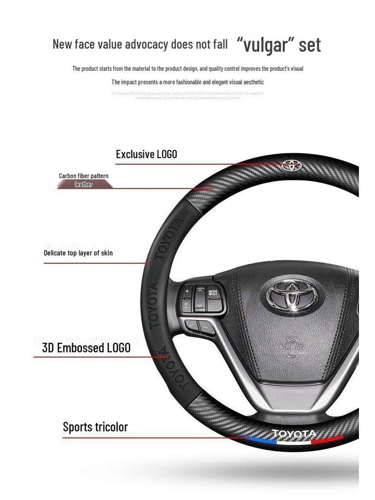 Toyota & Land Rover Steering Wheel Covers: Fits Corolla, Levin, 2023 Camry, Yaris, RAV4