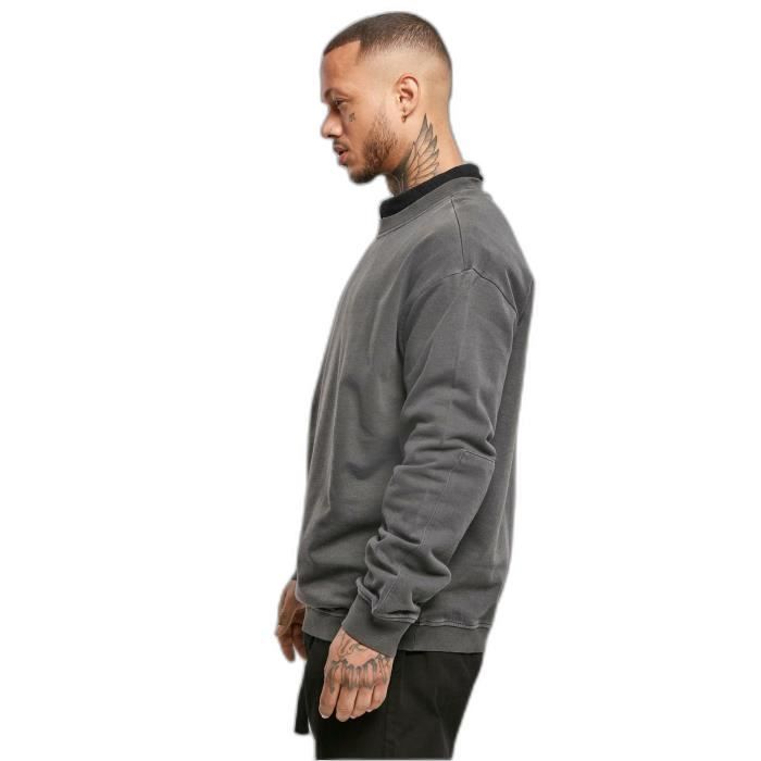 Sweatshirt Urban Classics Pigment Dyed Crew Neck - noir - L