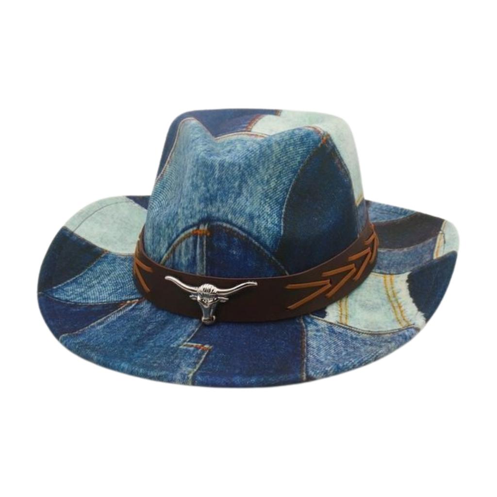 Simple Cowboy Hat Sunscreen Top Hat, High-End Tibetan Bull Head Jazz Hat