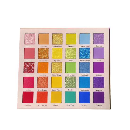 

Тени для век, блестящие, водостойкие, для макияжа глаз, 30 цветов, жемчужно-матовые блестящие тени для век, радужная палитра для женщин 30