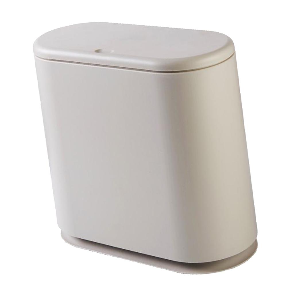 Mini Waste Bin Garbage Basket for Home Table Office Trash Can Container 4 Colors PICK - Grey