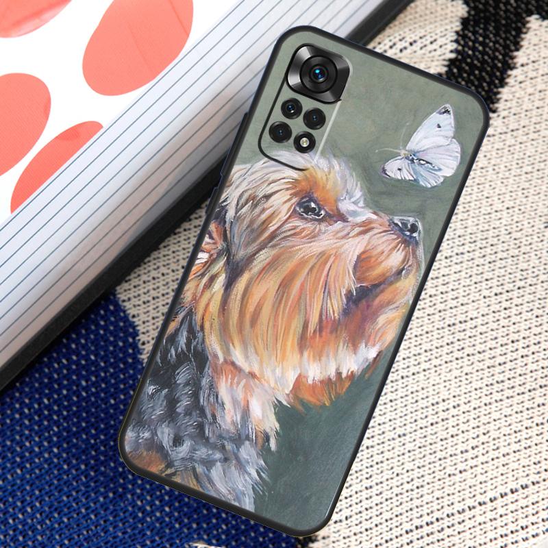 Yorkshire Terrier Hund Hülle Für Xiaomi Redmi Note 10 11 Pro 8 9 12 Pro 11S 10S 9S Redmi 9 10 12C 9C 10C Rückseite
