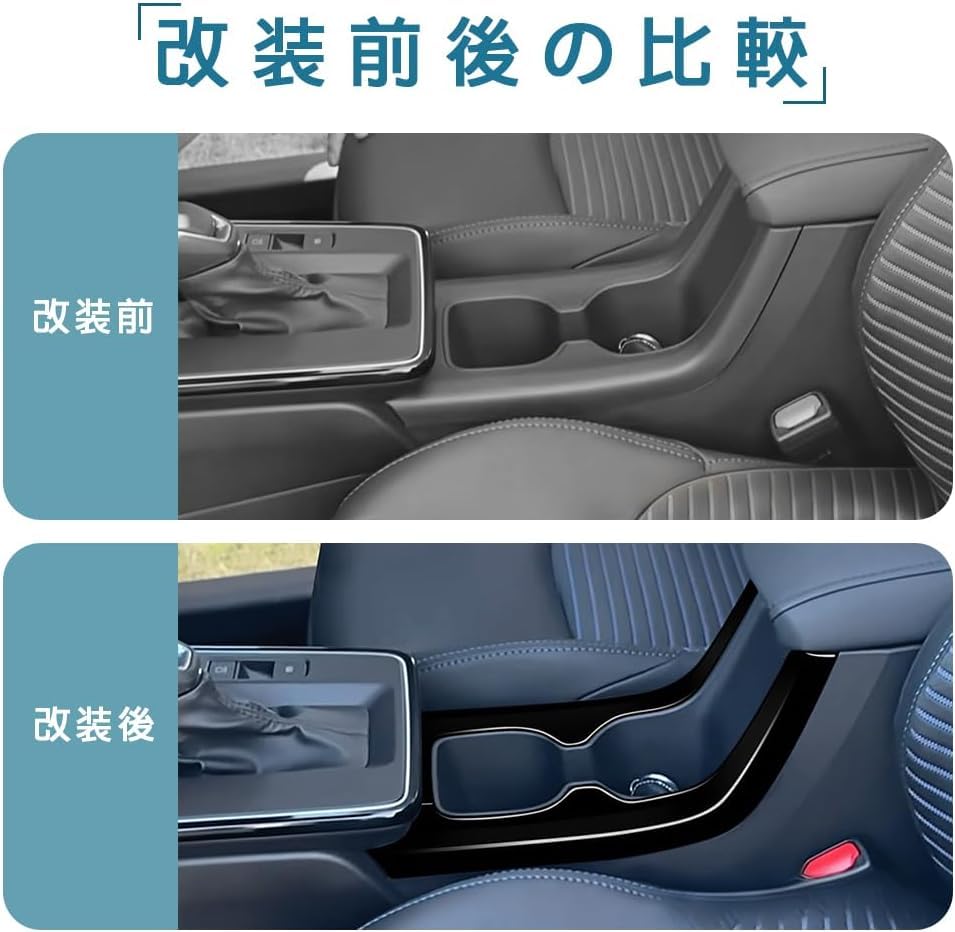 LIDUN Front Cup Holder Panel, Center Drink Holder Panel Cover for New Toyota Corolla Cross (10th Series, ZVG13/ZVG16), Interior Panel, Scratch-Resista