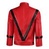 Michael Jackson Red Leather Jacket Cosplay Costume For Halloween Party Stage Performance