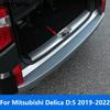 For Mitsubishi Delica D:5     Interior Rear Trunk Bumper Foot Plate Tail Door Sill Scuff Guard Plate Accessories