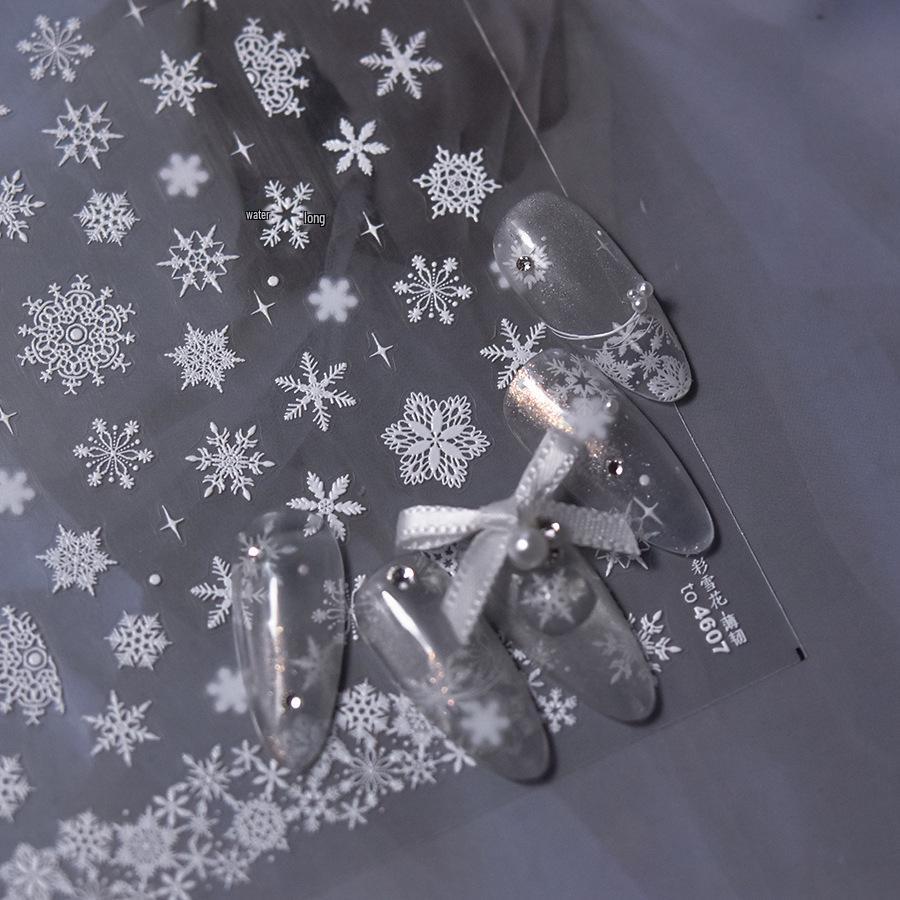 

Tomoni Durable Snowflake Nail Art Stickers for Kids Mobile Phone Stationery