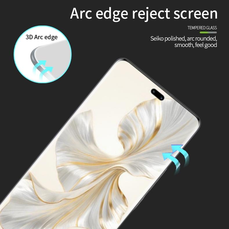PINWUYO For Honor 100 Pro 5G Screen Protector 3D Hot Bending Ultra Clear Tempered Glass Film