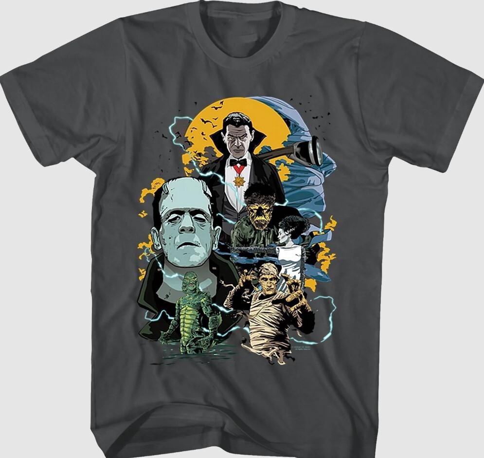 Universal Monsters Collage T-Shirt Size S-4XL Unisex T-Shirt XXXL