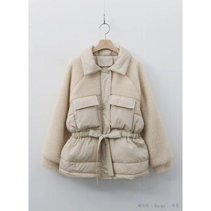 

Korean-Style Casual All-Matching Thick Warm Tether Plush Beige All yards