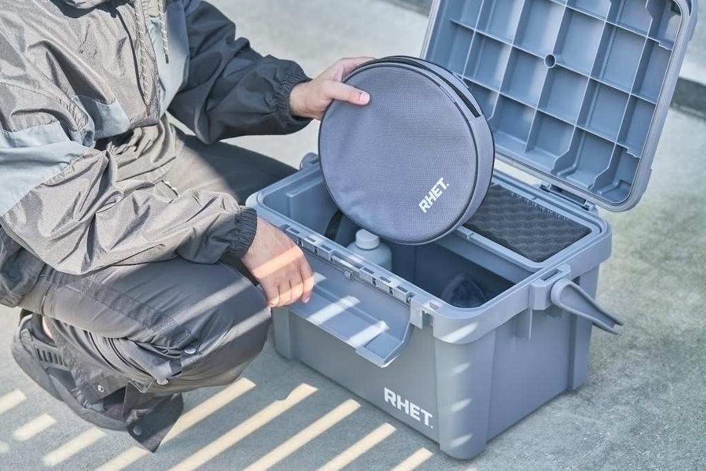 Folding bucket for car washing with case portable and Outdoor camping fishing 11L x Gray [Large capacity, foldable] 24.5cm 27.5cm RHET.