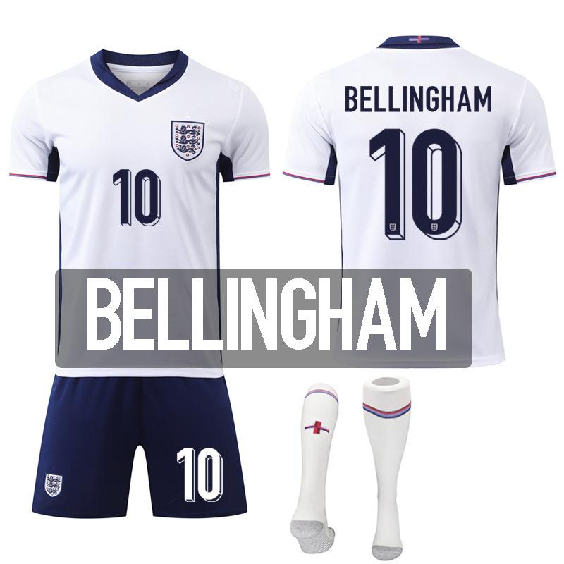 Europacupen England Fotbollsuniform Set 11 Foden Nr. 1 Bellingham Kane Fotbollströja