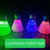 Glowing Badminton with High Elasticity and Durable Windproof Feather Nylon Ball for Luminous Night.