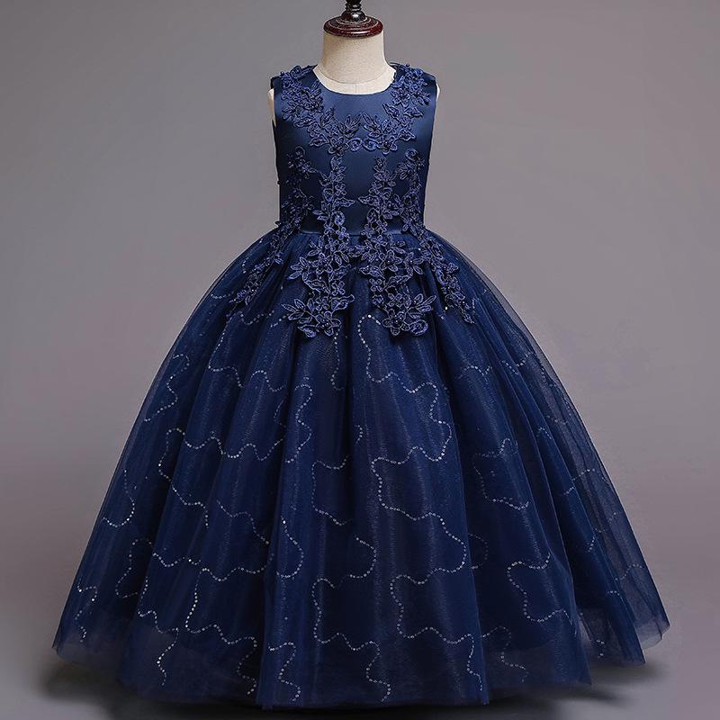 Children's Puffy Tulle Princess Wedding Dress, Ages 3-15, June 1st Girls' Performance Costume