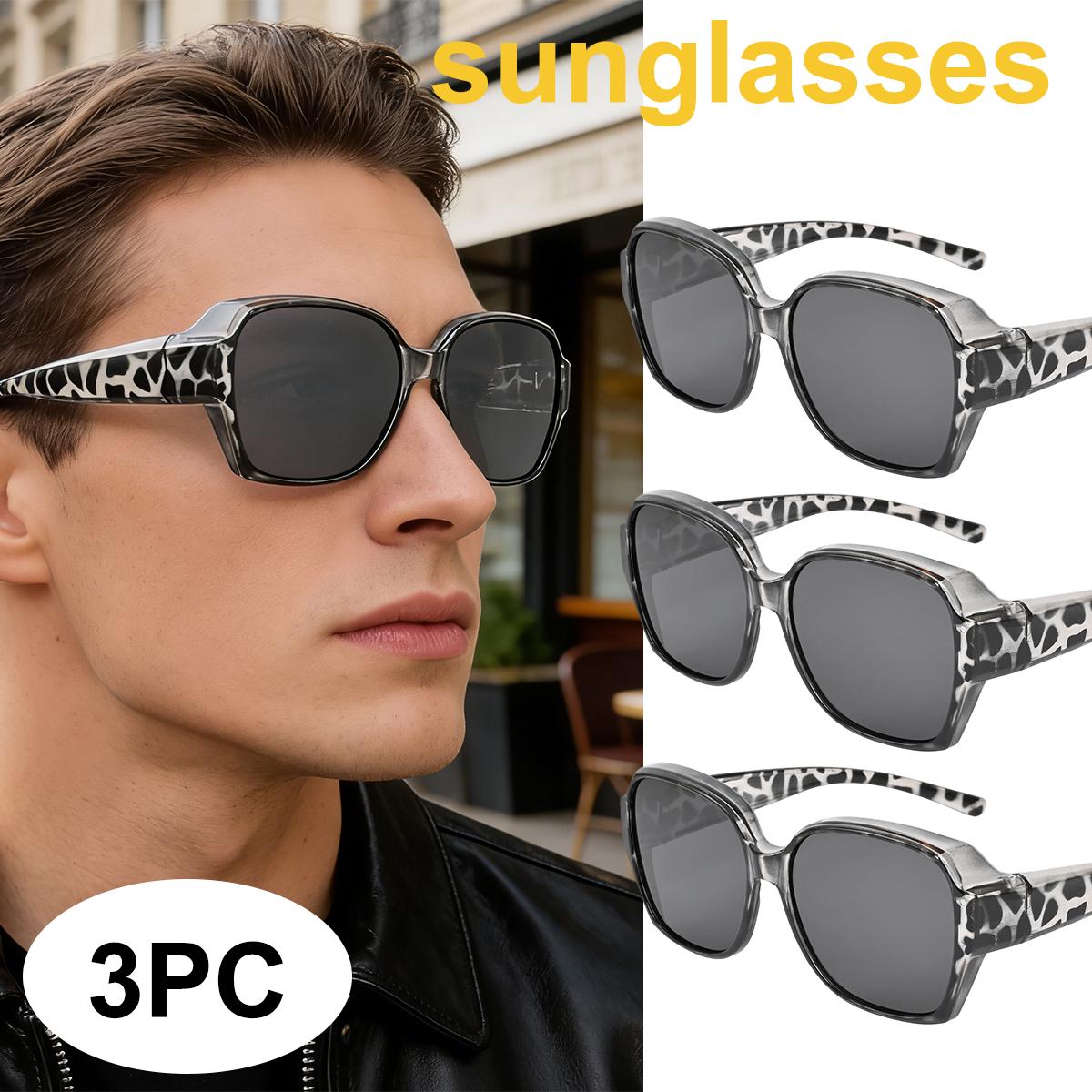 

VOPHA Fashion Sunglasses Fit Over Myopia Prescription Glasses for Men Women Vintage Fishing Driving Eyewear T01