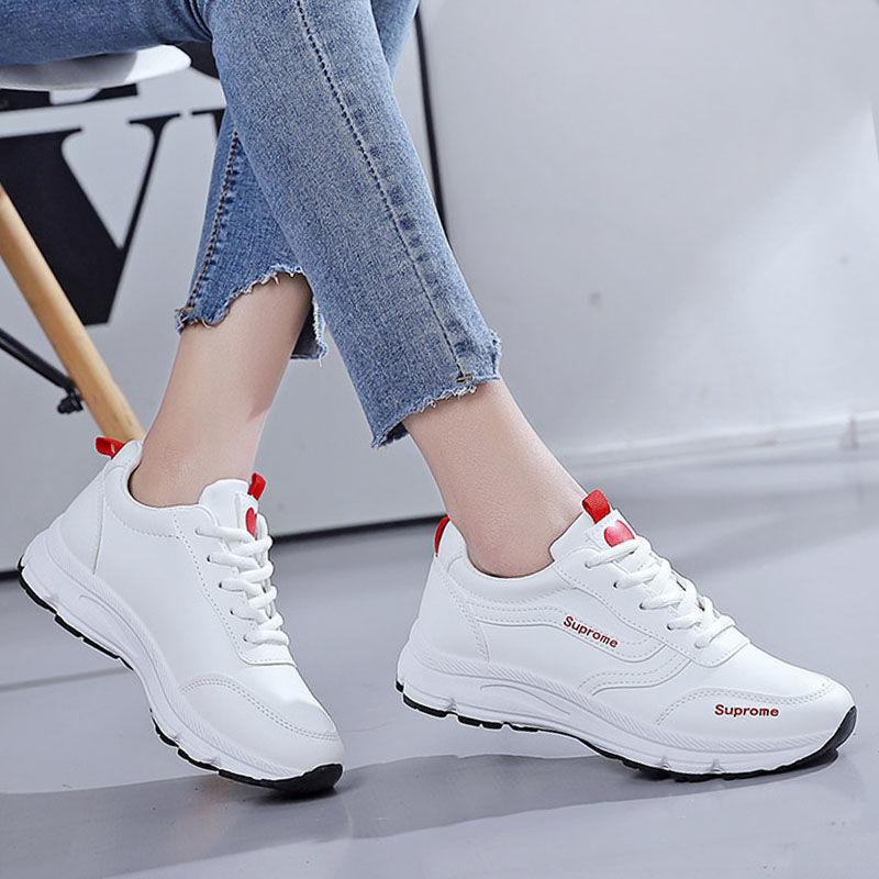 New summer leather breathable sports shoes student shoes lightweight running shoes