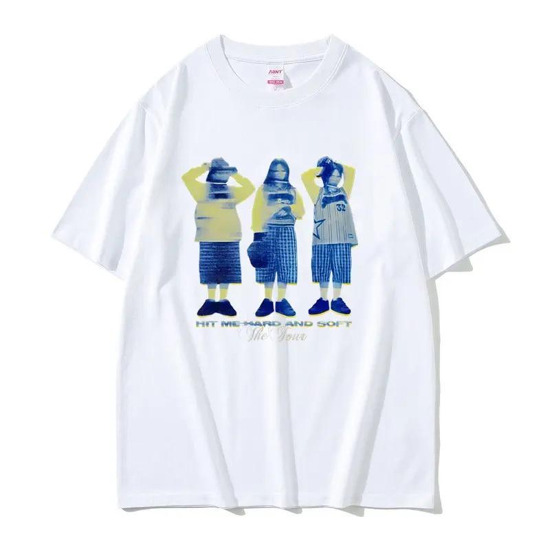 Hit Me Hard and Soft Tour 2026 Same Style Print T Shirt Men Women Fashion Pop Music Tshirt Unisex Y2k Casual Oversized T-shirts