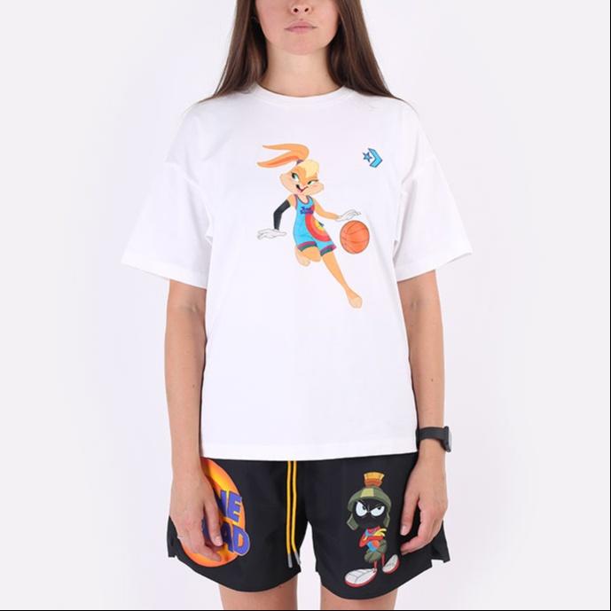 (WMNS) Converse x Space Jam A New Legacy Lola T-Shirt Asia Sizing 'White' Women's 10023070-A01