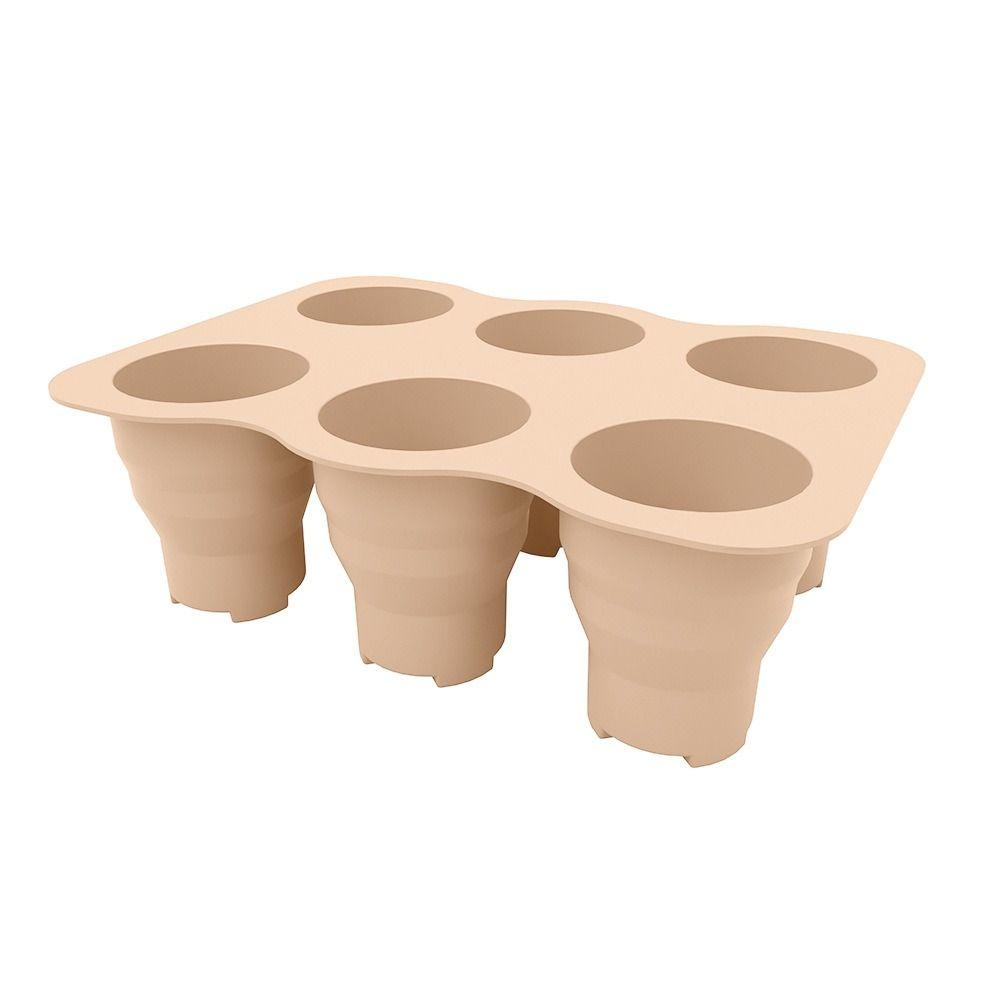 Silicone Garden Seed Pot Tray Reusable Plant Seedling Tray Seed Grow Planter Box  Seedling Trays бежевый
