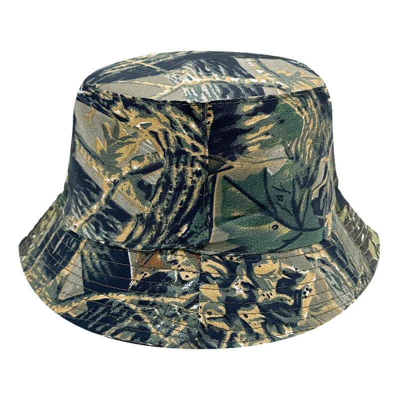 Retro Doppelseitige Schlangenmuster Camouflage Fischerhut für Männer und Frauen Outdoor Radfahren Sonnenhut Frühling und Sommer Reise Sonnen Modehut