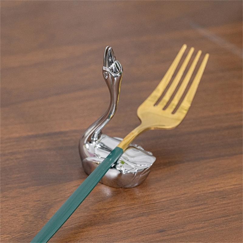 Zinc Alloy Tableware Storage Rest Decorative Animal Shape Chopsticks Spoon Forks Stand Kitchen Dining Essential