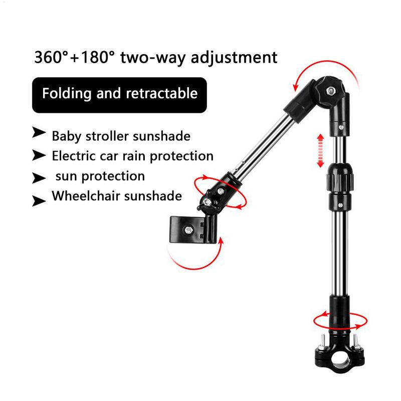 Umbrella Stand Bikes Wheelchair Stroller Umbrella Frame Stand Compact Windproof Outdoor Cycling Accessories for Various Weather