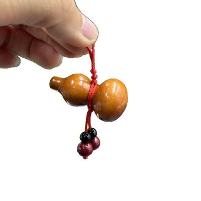 Peach Wood Gourd Pendant: Cinnabar Charm for Phone, Car Keys, or Peace Pendant