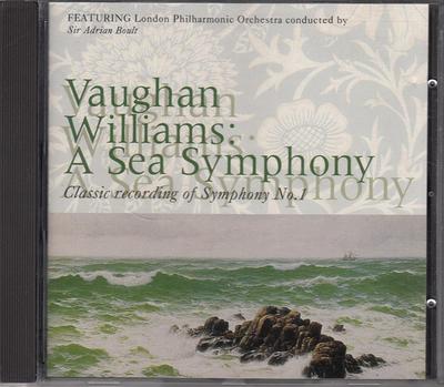 CD VAUGHAN WILLIAMS A Sea Symphony 4501442 Belart 1994 Japan Classical Used